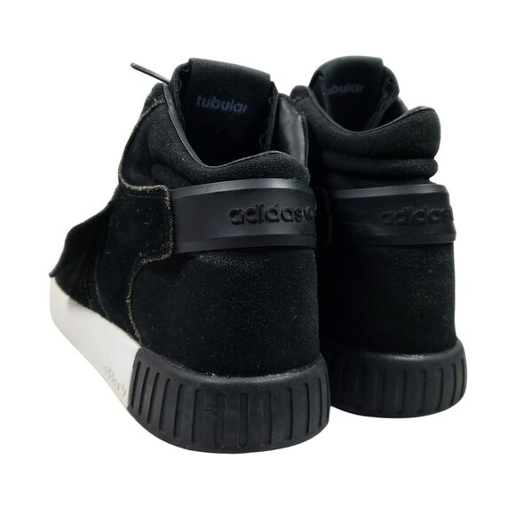 Adidas Men's Size 11 Tubular Strap Black Suede Leather Mid Top - Picture 4 of 9